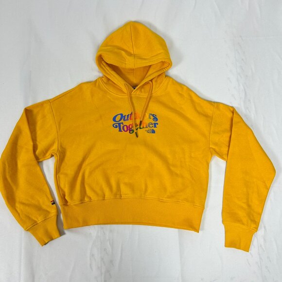 Lot of 2 North Face Womens Pride Pride Rainbow Yellow/White Hoodie LARGE B18.2 - Picture 7 of 9